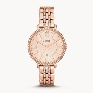 🦋 Jacqueline Rose-Tone Stainless Steel Watch